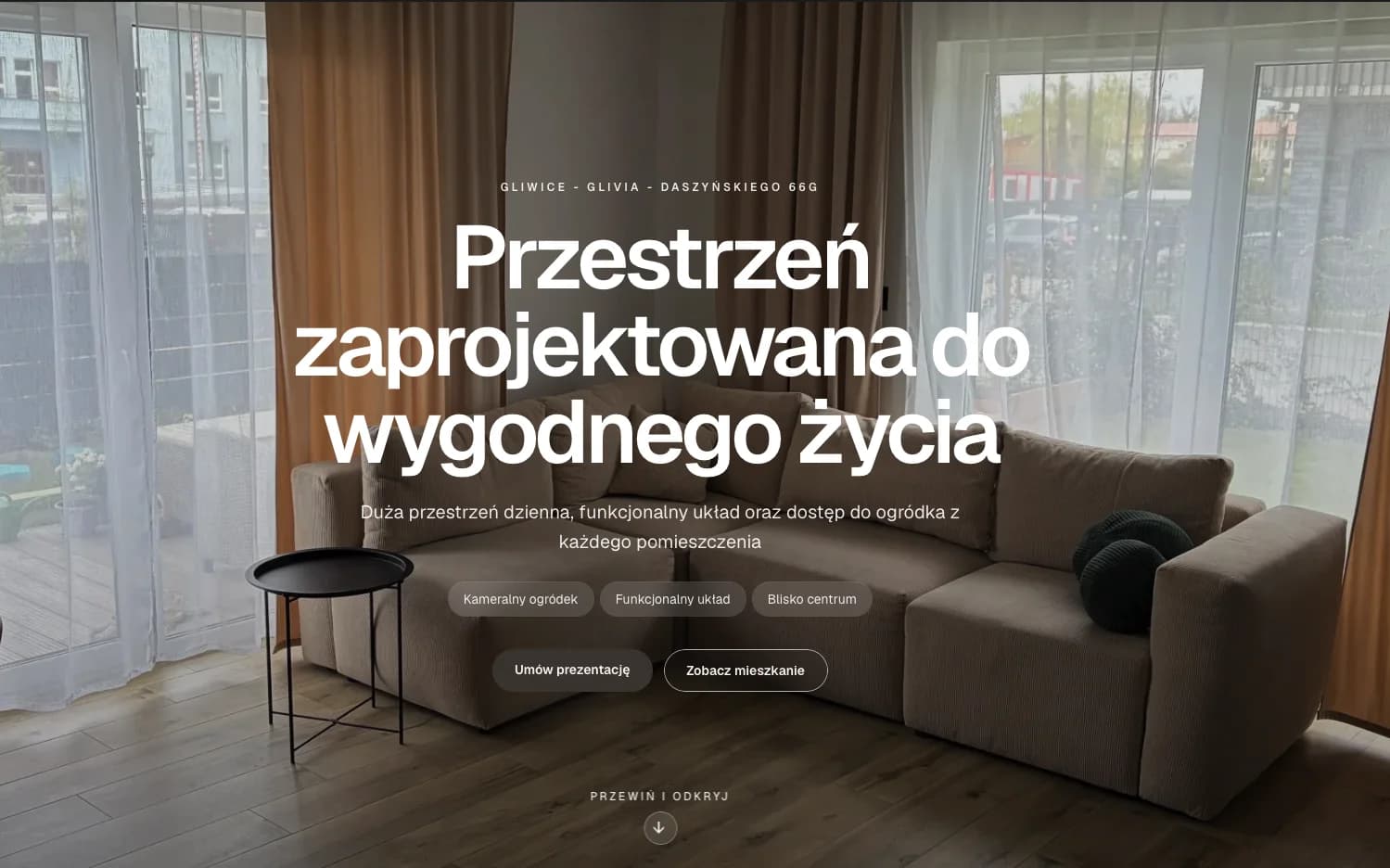 Landing Premium — widok landing page